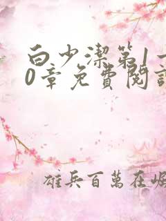 白少洁第1一40章免费阅读