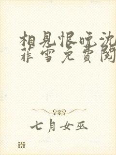 相见恨晚沈浩秦菲雪免费阅读