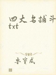 四大名捕斗将军txt