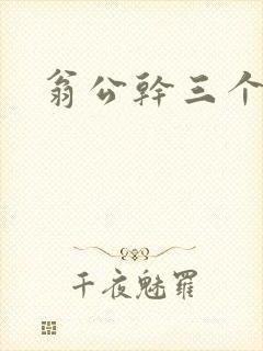 翁公干三个熄妇