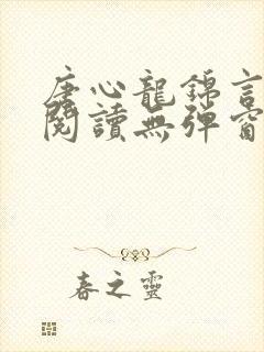 唐心龙锦言免费阅读无弹窗