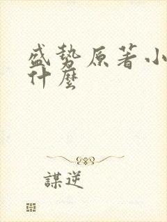 盛势原著小说叫什么