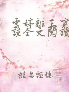 云婷离王穿越小说全文阅读