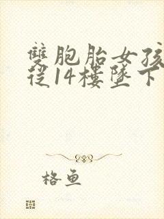 双胞胎女孩双双从14楼坠下