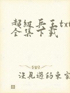 超级兵王txt全集下载