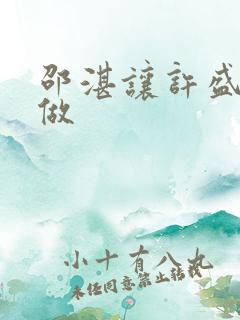 邵湛让许盛自己做