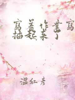 写着作业写着就插起来了