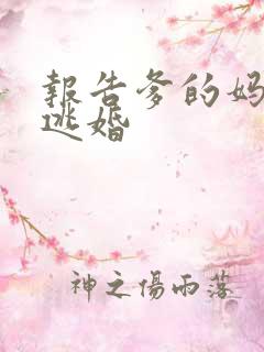 报告爹的妈妈要逃婚