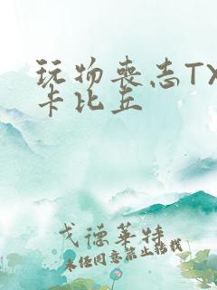 玩物丧志TXT卡比丘