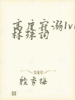 高度宠溺1v1林殊词