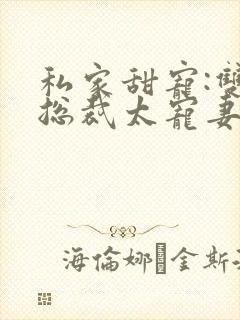 私家甜宠:双面总裁太宠妻