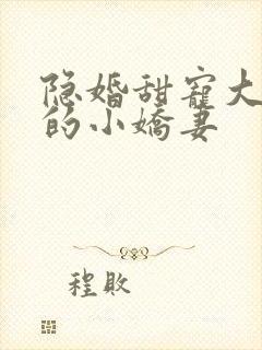 隐婚甜宠大财阀的小娇妻