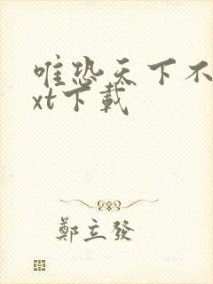 唯恐天下不乱txt下载