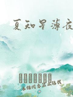 夏知星薄夜宸