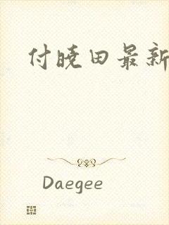 付晓田最新消息