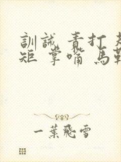 训诫 责打 规矩 掌嘴 马鞭