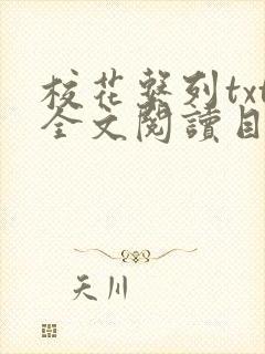 校花系列txt全文阅读目录