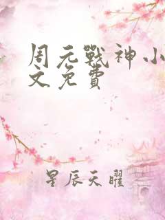 周元战神小说全文免费