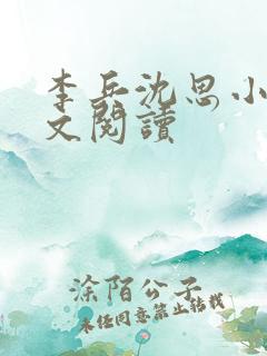 李兵沈思小说全文阅读