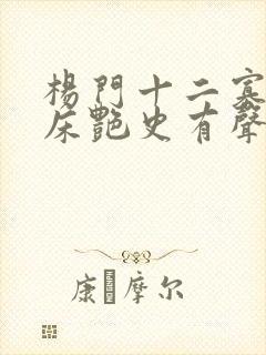 杨门十二寡妇肉床艳史有声小说