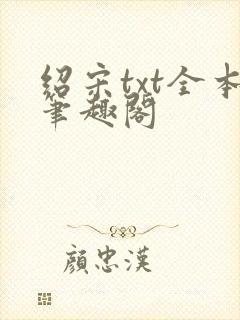 绍宋txt全本笔趣阁