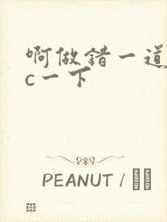 啊做错一道题就c一下