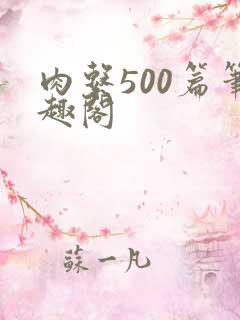 肉系500篇笔趣阁
