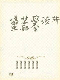 伪装学渣所有开车部分