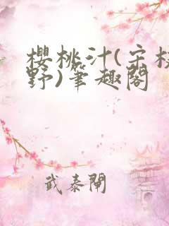 樱桃汁(宋枝江野)笔趣阁