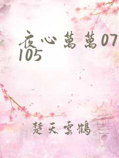 夜心万万071105