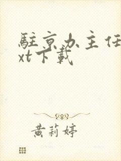 驻京办主任2txt下载