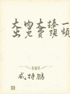 大肉大捧一进一出免费视频