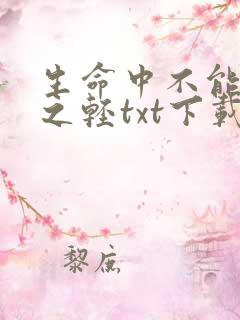 生命中不能承受之轻txt下载