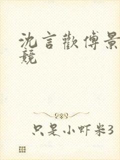 沈言欢傅景琛电竞