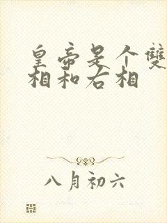 皇帝是个双被左相和右相