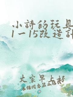 小诗的玩具日记1一15改造计划