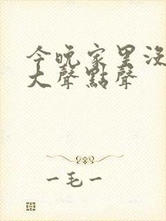 今晚家里没人叫大声点声