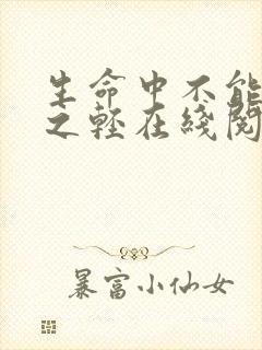 生命中不能承受之轻在线阅读