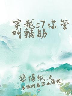 穿越s7你管这叫辅助