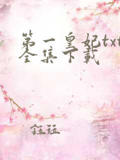 第一皇妃txt全集下载