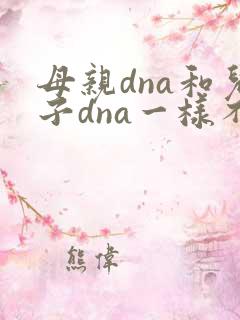 母亲dna和儿子dna一样不