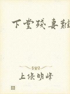 下堂残妻难再娶