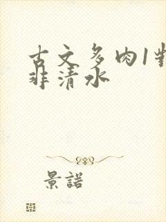 古文多肉1对n非清水