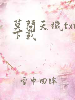 莫问天机txt下载