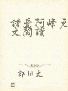 错爱阿峰免费全文阅读