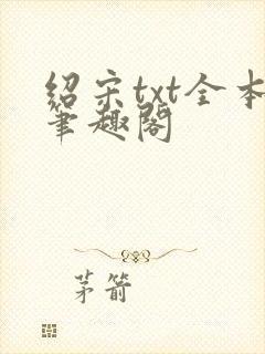 绍宋txt全本笔趣阁