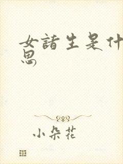 女诸生是什么意思