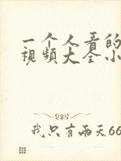 一个人看的免费视频大全小说