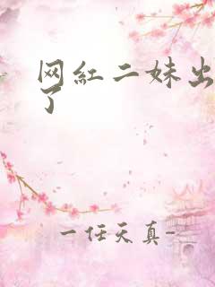 网红二妹出啥事了