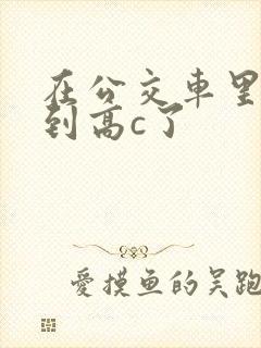 在公交车里c弄到高c了